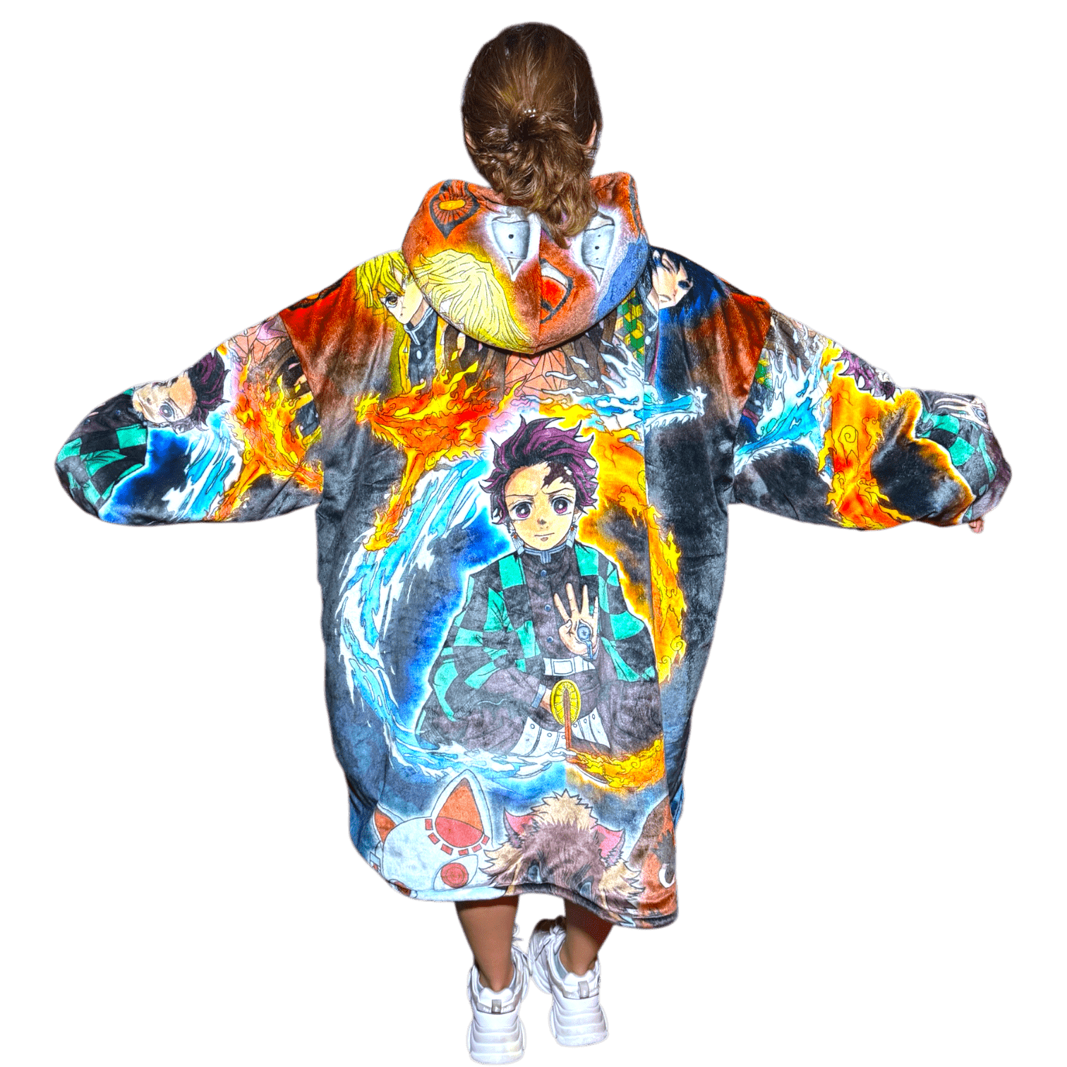 Demon Slayer Hoodie Blanket