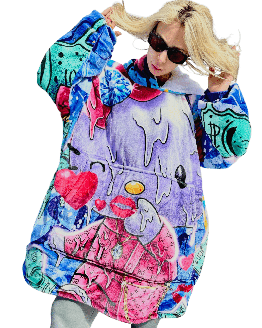 Hello Kitty Hoodie Blanket