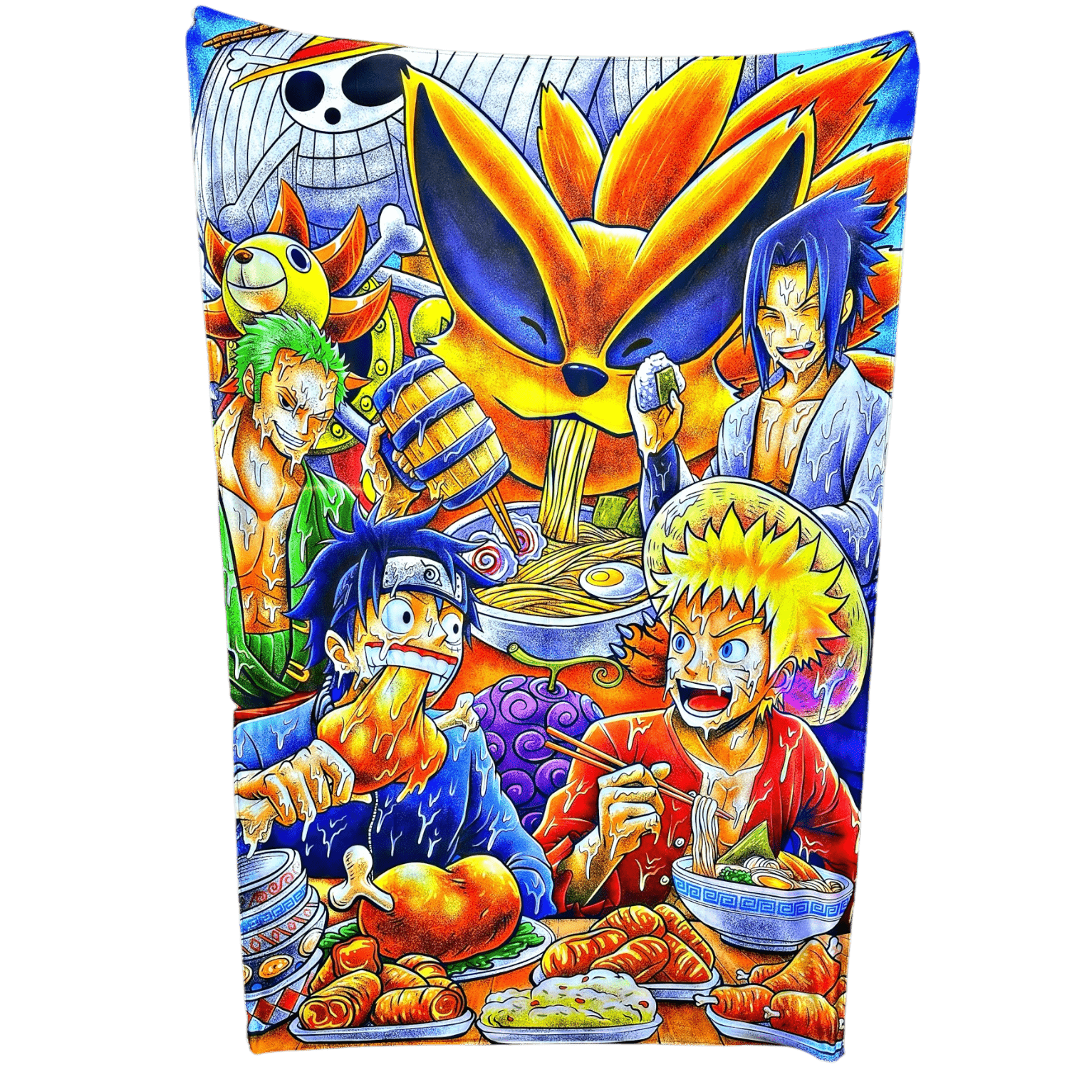 Luffy & Naruto Family Dinner Tapestry