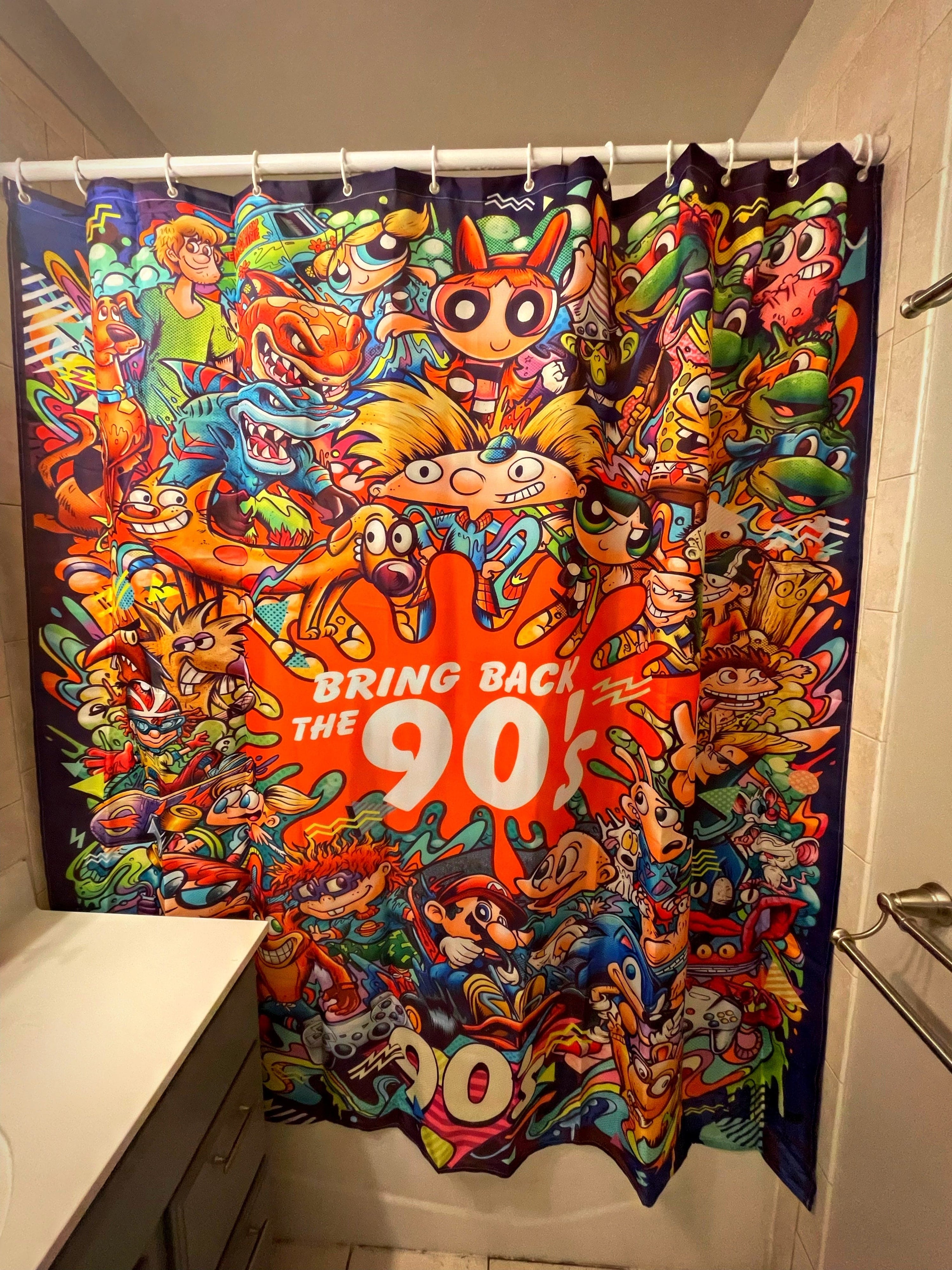 90s shower curtain
