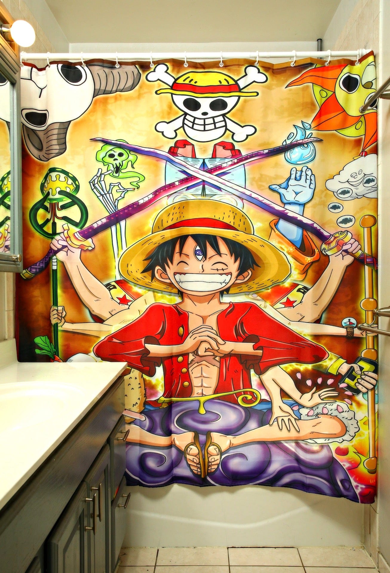 One Piece Shower Curtain