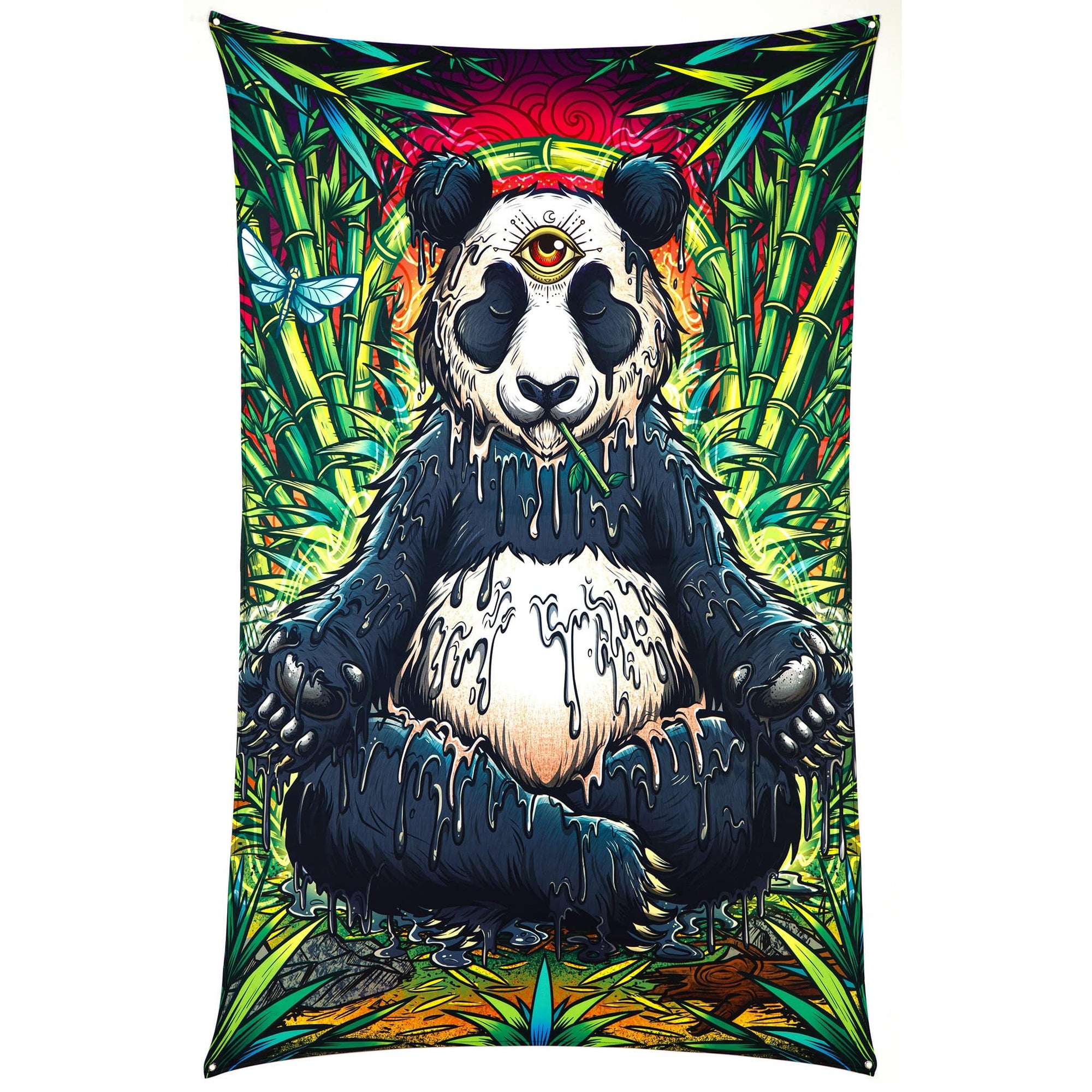 Meditating Panda Tapestry