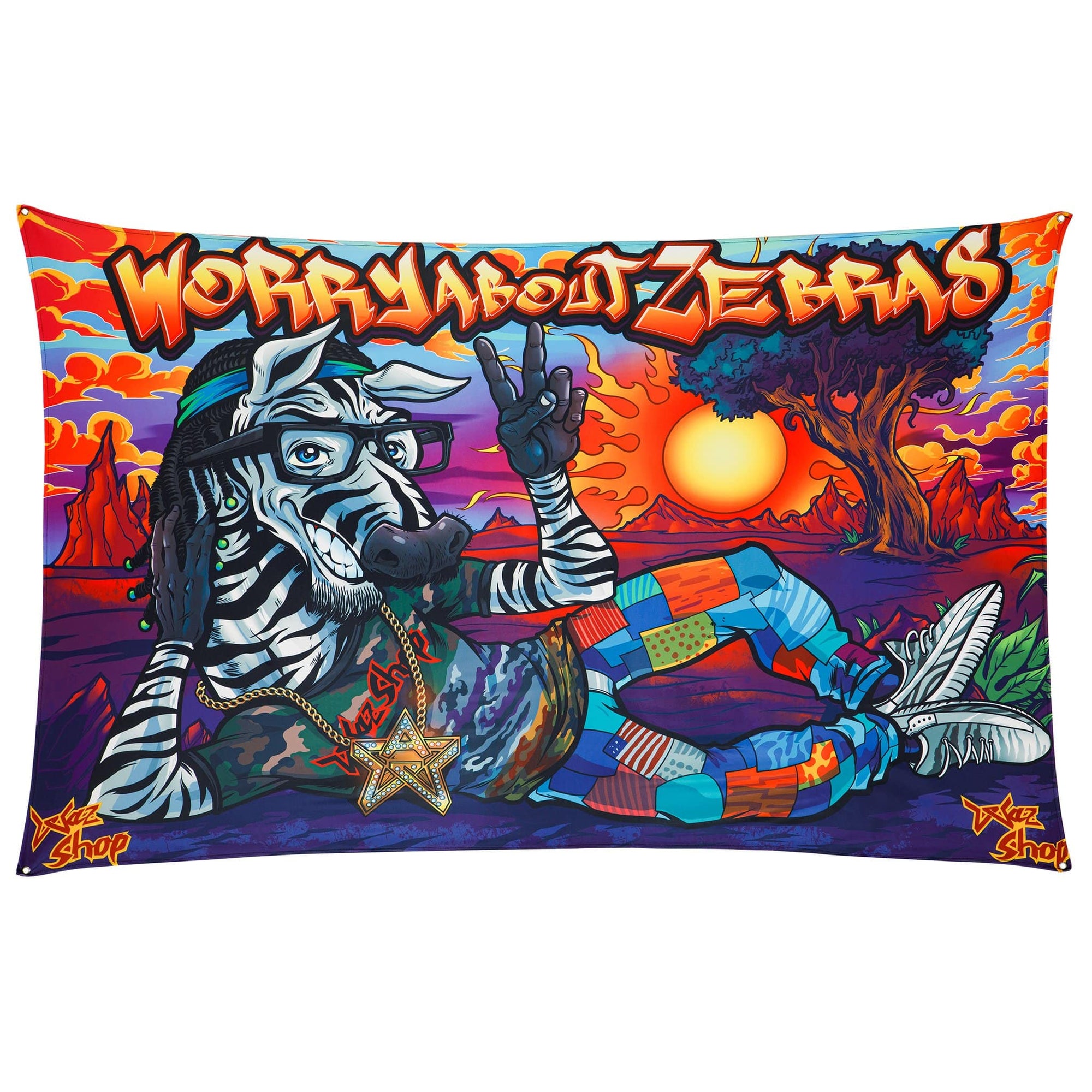 Worry About Zebras Tapestry