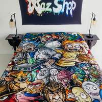 Rick Characters Blanket